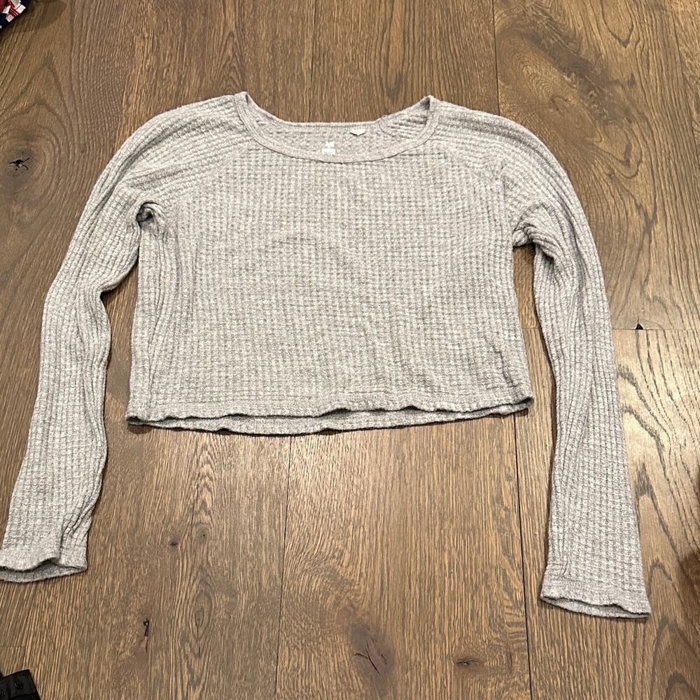 Gray Long Sleeve Women's Top